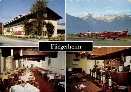 Ak Zell am See in Salzburg, Fliegerheim, Segelflugzeuge, Panorama, Innenansicht