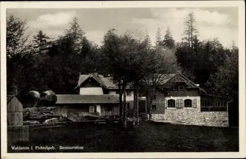 Ak Zell im Fichtelgebirge, Großer Waldstein, Restauration