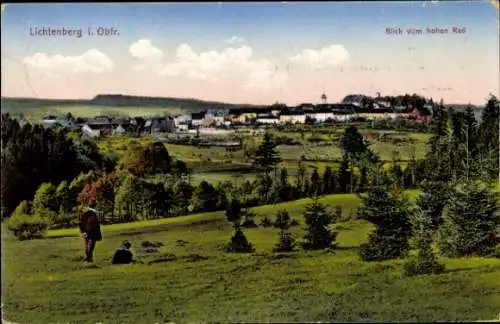 Ak Lichtenberg in Oberfranken, Blick vom hohen Rad, Panorama