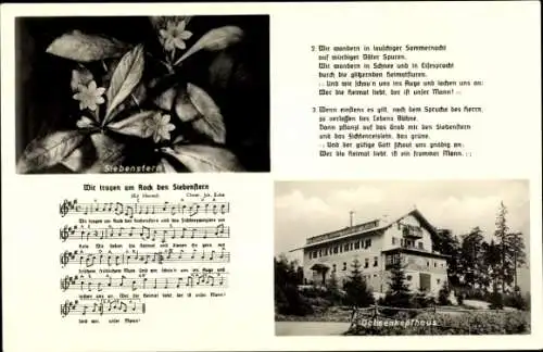 Ak Fichtelgebirge Oberfranken Bayern, Ochsenkopfhaus, Unterkunftshaus des F.G.V., Siebenstern