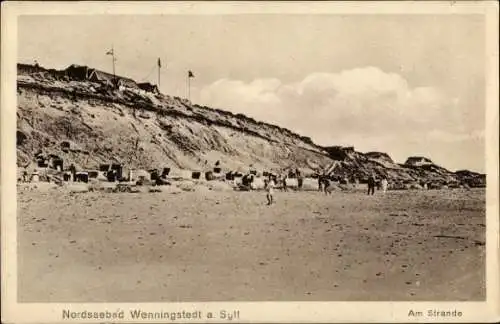 Ak Wenningstedt auf Sylt, Am Strand