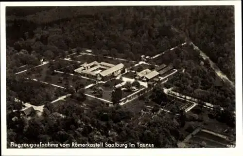 Ak Bad Homburg vor der Höhe Hessen, Römerkastell Kastell Saalburg, Luftaufnahme, Gesamtansicht