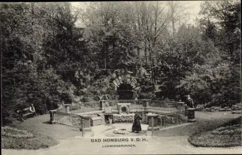 Ak Bad Homburg vor der Höhe Hessen, Ludwigsbrunnen