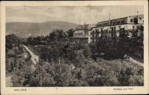 Ak Bad Orb im Spessart Hessen, Kurhaus, Park