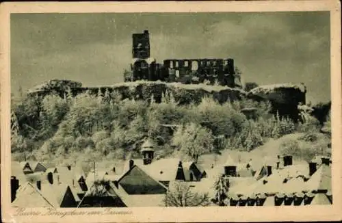 Ak Königstein im Taunus, Ruine Königstein, Winter