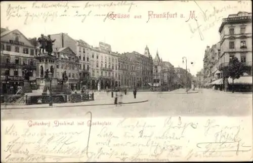 Ak Guttenberg im Frankenwald, Goetheplatz, Denkmal