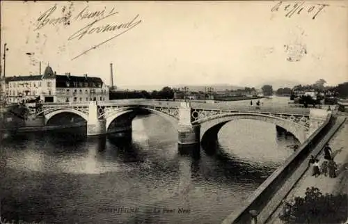 Ak Compiègne Oise, Pont Neuf