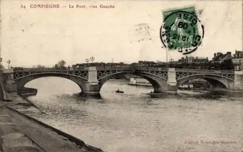Ak Compiègne Oise, rive gauche