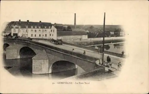 Ak Compiègne Oise, Pont Neuf