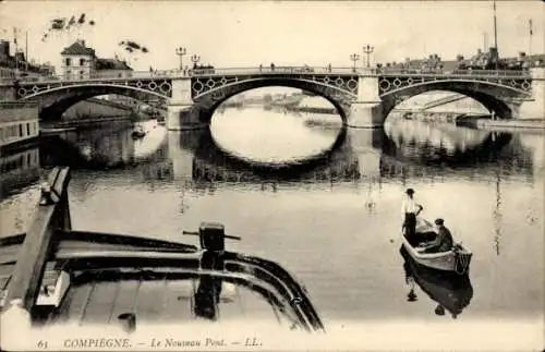 Ak Compiègne Oise, Neue Brücke