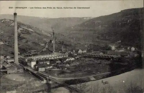 Ak Besançon Doubs, Usines des Pres de Vaux, Soleries de Chardonnet