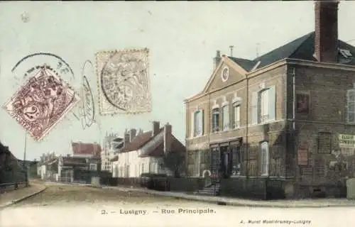 Ak Lusigny sur Barse Aube, Rue Principale