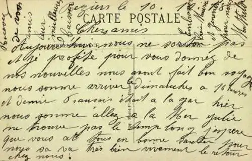 Ak Béziers Hérault, Danse de Treilles