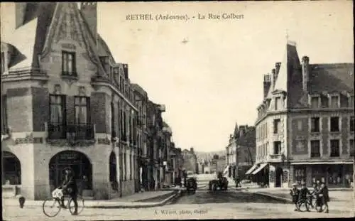 Ak Rethel-Ardennes, La Rue Colbert