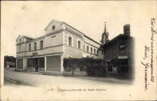 Ak Saint Antoine Doubs, Maison paternelle, Kirchturm