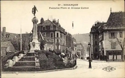 Ak Besançon Doubs, Fontaine Flore, Avenue Carnot