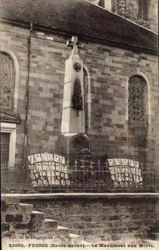 Ak Fresse Haute-Saone, Kriegerdenkmal