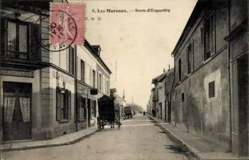 Ak Les Mureaux Yvelines, Route du Ecquevilly
