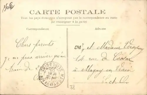 Ak Les Mureaux Yvelines, Route du Ecquevilly