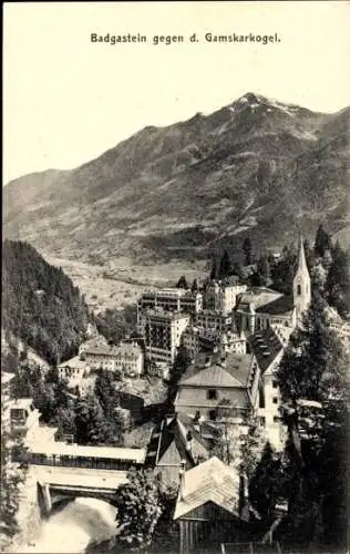 Ak Bad Gastein Badgastein in Salzburg, Blick gegen den Gamskarkogel, Ort