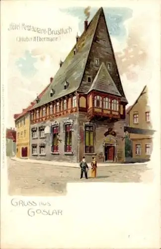 Künstler Litho Goslar am Harz, Brusttuch