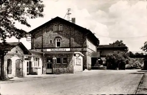 Ak Hohenbocka, Bahnhofsgebäude