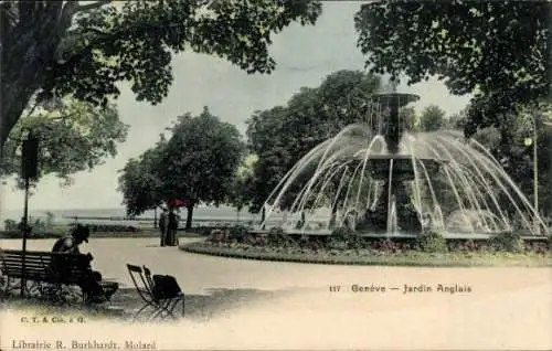 Ak Genf Genf Schweiz, Englischer Garten