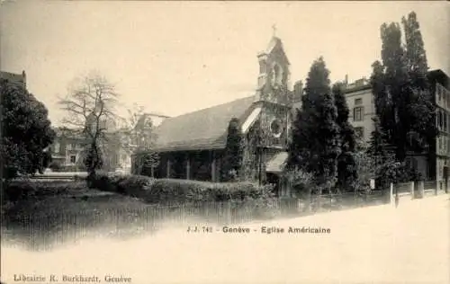 Ak Genf Genf Schweiz, Amerikanische Kirche