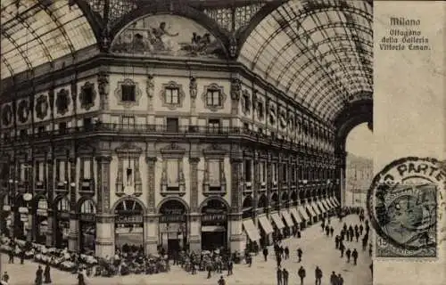 Ak Milano Mailand Lombardia, Galleria Vittorio Emanuele