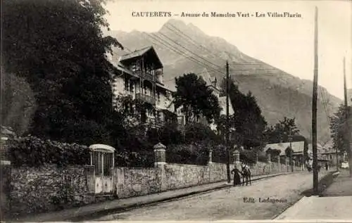 Ak Cauterets Hautes Pyrénées, Avenue du Mamelon Vert, Villas Flurin