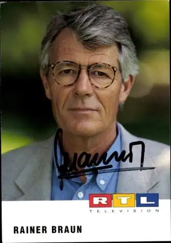 Ak Schauspieler Rainer Braun, Portrait, Autogramm