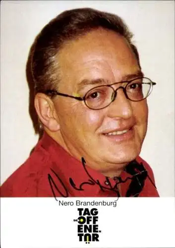 Ak Schauspieler Nero Brandenburg, Portrait, Tag Offene Tür, Autogramm