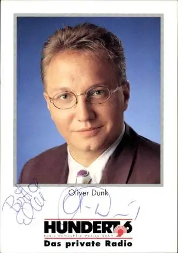 Ak Schauspieler Oliver Dunk, Portrait, Autogramm