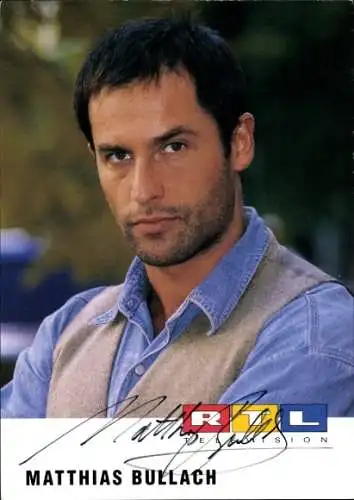 Ak Schauspieler Matthias Bullach, Portrait, Autogramm, Im Namen des Gesetzes