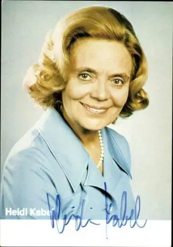 Ak Schauspielerin Heidi Kabel, Portrait, Autogramm, Perlen