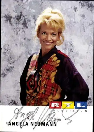 Ak Schauspielerin Angela Neumann, Portrait, Autogramm, RTL