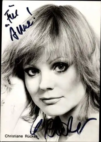 Ak Schauspielerin Christiane Rücker, Portrait, Autogramm