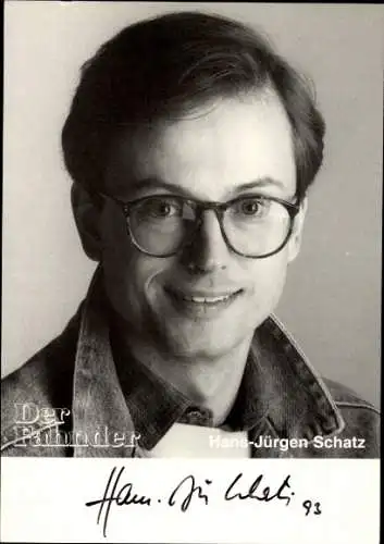 Ak Schauspieler Hans Jürgen Schatz Portrait, Serie Der Fahnder, Autogramm