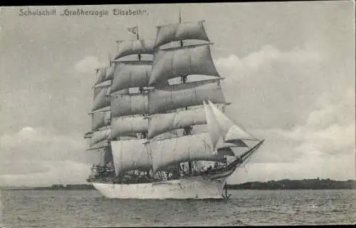 Ak Deutsches Schulschiff, SMS Großherzogin Elisabeth, Kaiserliche Marine