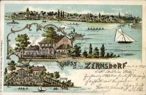 Litho Zernsdorf Königs Wusterhausen in Brandenburg, Restaurant J. Knorr