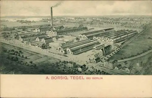 Ak Berlin Reinickendorf Tegel, Fabrik A. Borsig