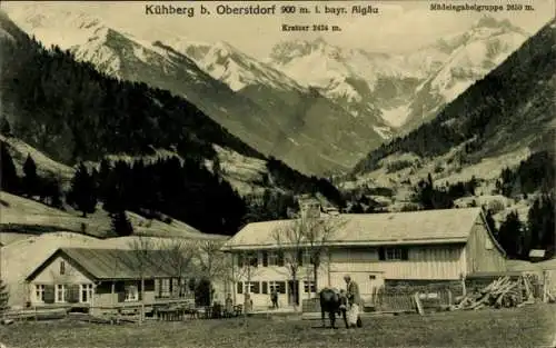 Ak Oberstdorf im Oberallgäu, Gastwirtschaft Kühberg