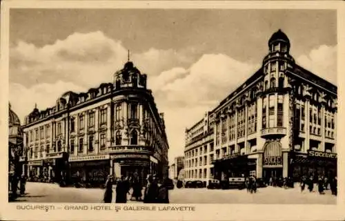 Ak București Bukarest Rumänien, Grand Hotel, Galerile Lafayette