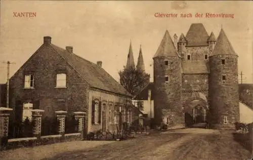 Ak Xanten am Niederrhein, Klever Tor nach der Renovierung