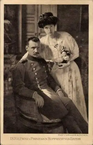 Ak Kronprinz und Kronprinzessin Rupprecht von Bayern, 1910