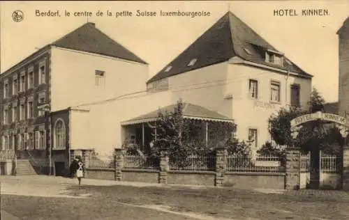 Ak Berdorf Luxemburg, Blick zum Hotel Kinnen