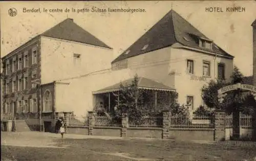 Ak Berdorf Luxemburg, Blick zum Hotel Kinnen