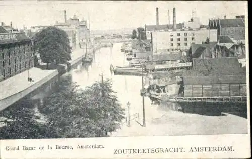 Ak Amsterdam Nordholland Niederlande, Zoutkeetsgracht, Großer Basar