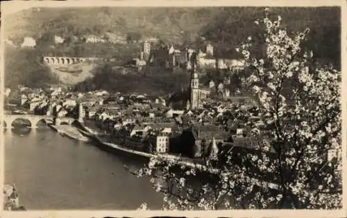 Ak Heidelberg am Neckar, Teilansicht, Brücke