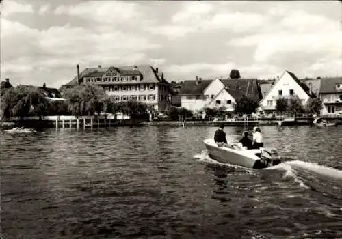 Ak Hagnau am Bodensee, Strandhotel Adler, Motorboot